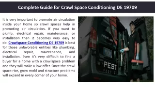 Complete Guide for Crawl Space Conditioning DE 19709