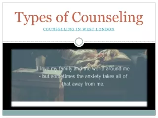 Types of Counseling