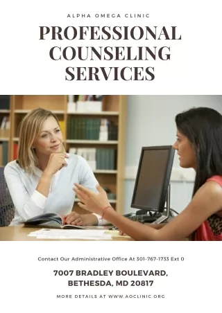 Professional Counseling Services  | Alpha Omega Clinic