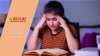What is important for cracking JEE entrance exam