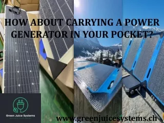 Power Generator in Your Pocket