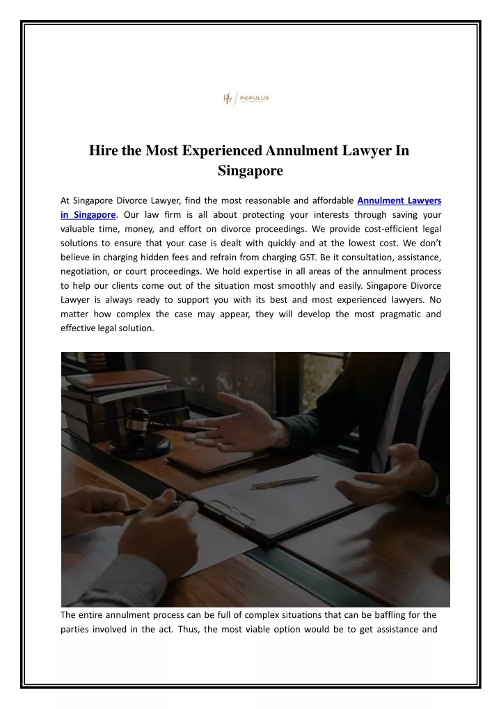 hire the most experienced annulment lawyer