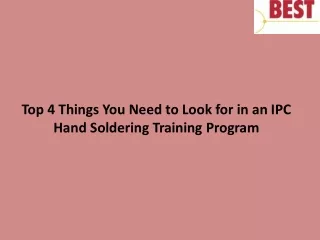 top 4 things you need to look for in an ipc hand