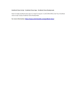 grubhub clone script grubhub clone app grubhub