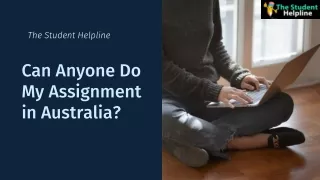 Can Anyone Do My Assignment in Australia