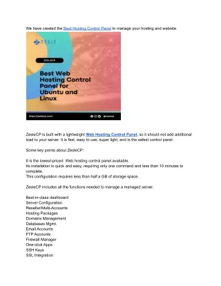 Best Web Hosting Control Panel for Ubuntu and Linux pdf