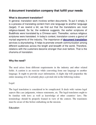 document translation services