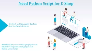 need python script for e shop