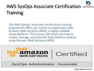 AWS SysOps Associate Certification Training