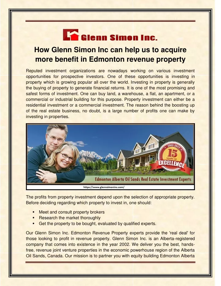 how glenn simon inc can help us to acquire more