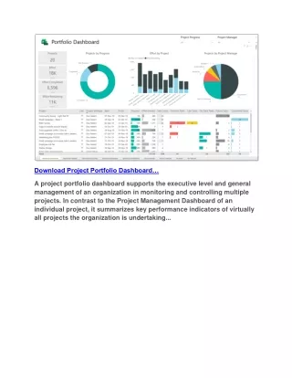 download project portfolio dashboard