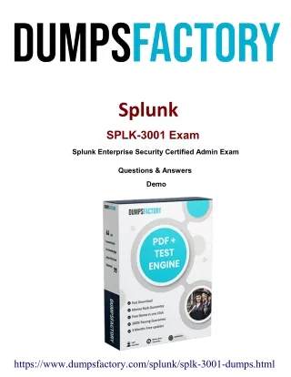 Easily Pass SPLK-3001 Dumps with very first Attempt!