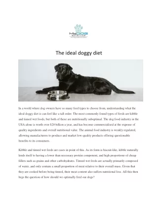 The ideal doggy diet