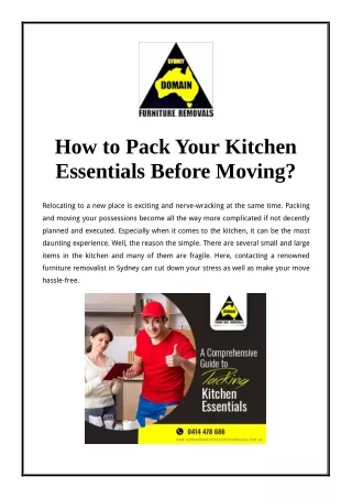how to pack your kitchen essentials before moving