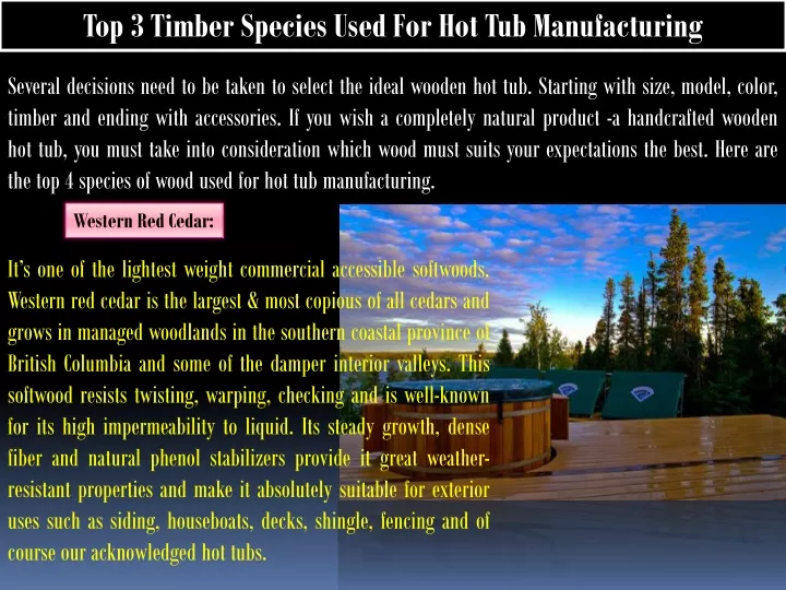 top 3 timber species used