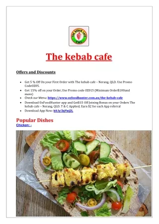 the kebab cafe offers and discounts