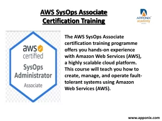 aws sysops associate certification training