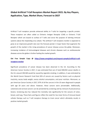 global artificial t cell receptors market report