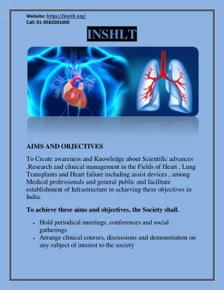 INSHLT, Indian Society of Heart and Lung Transplantation | 9582001600