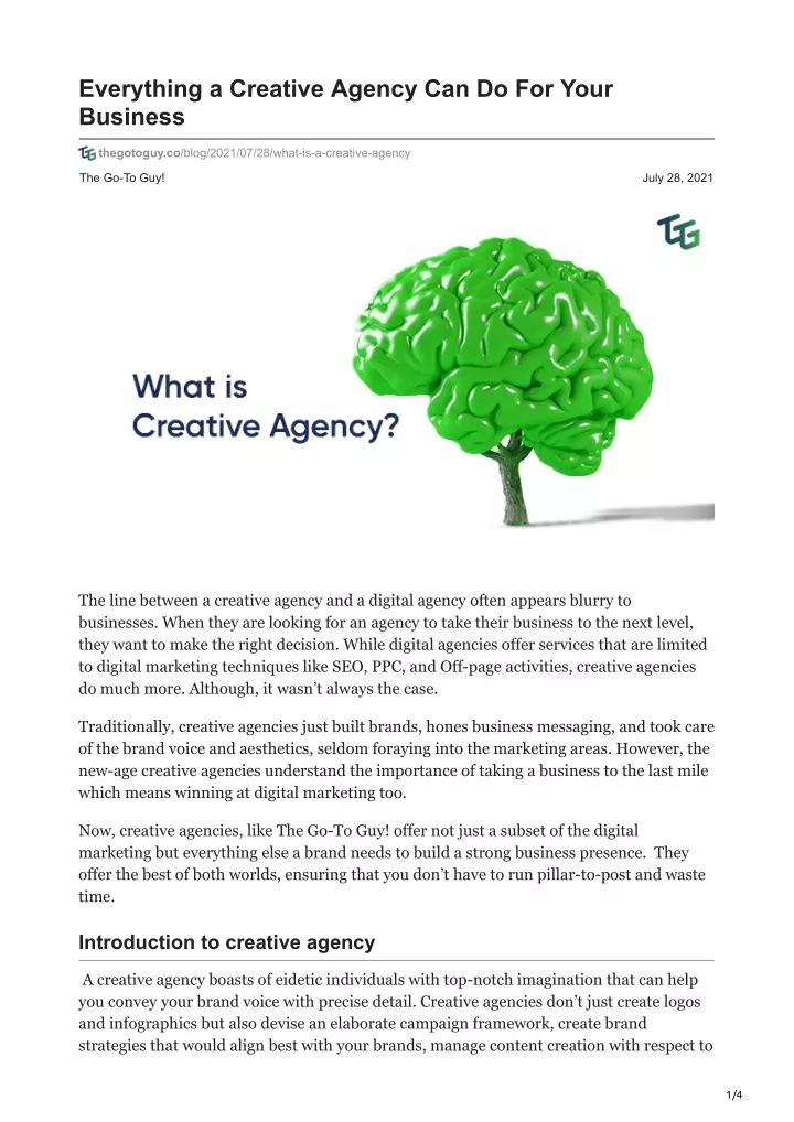 everything a creative agency can do for your