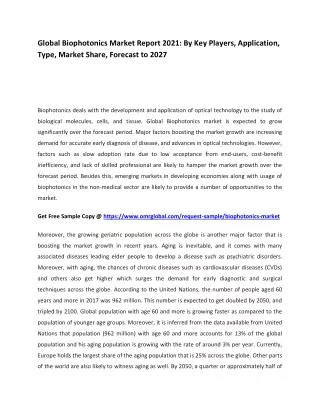 global biophotonics market report 2021