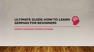 Ultimate guide How to learn German for beginners