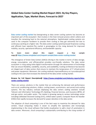 global data center cooling market report 2021