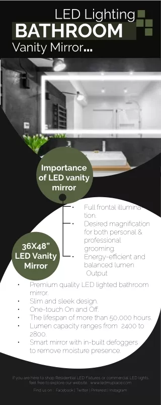LED Lighted Bathroom Vanity Mirror