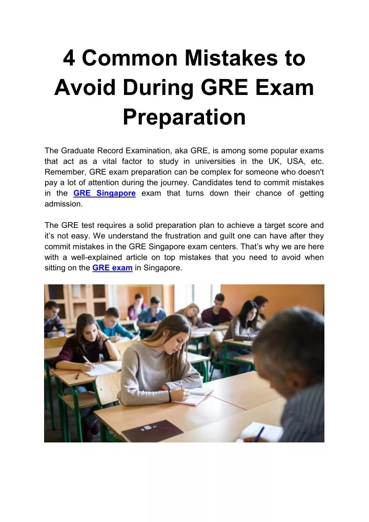 4 common mistakes to avoid during gre exam