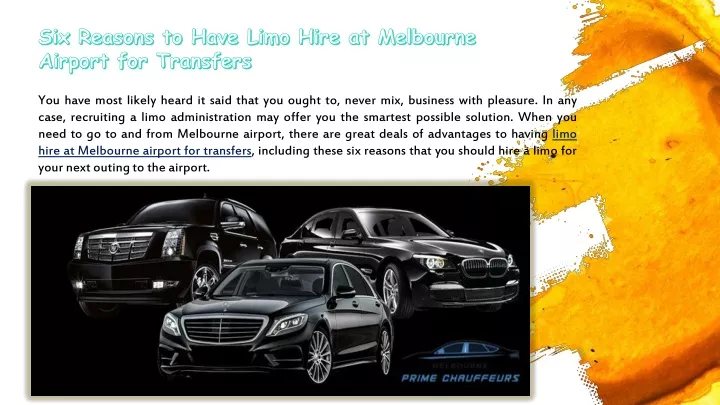 six reasons to have limo hire at melbourne