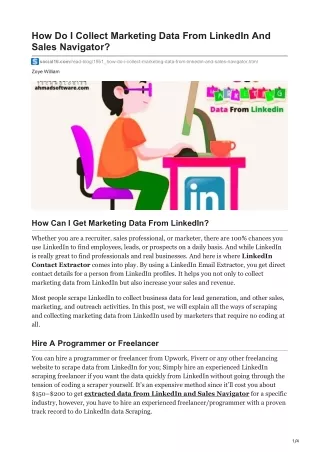 how do i collect marketing data from linkedin