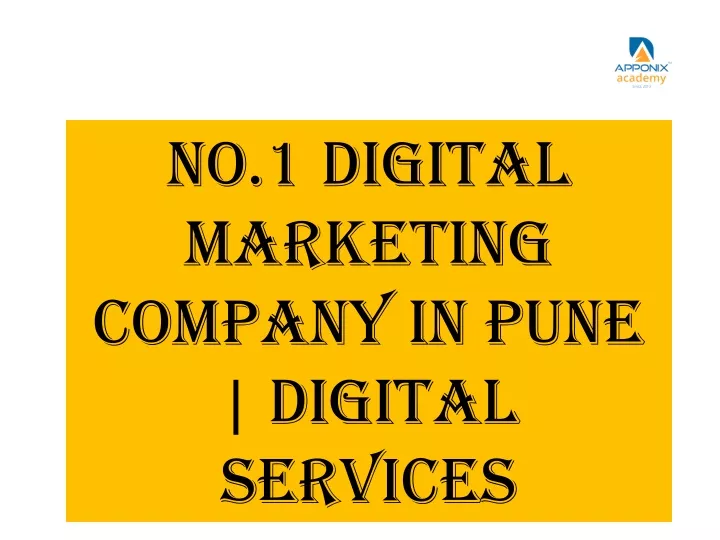 no 1 digital marketing company in pune digital services