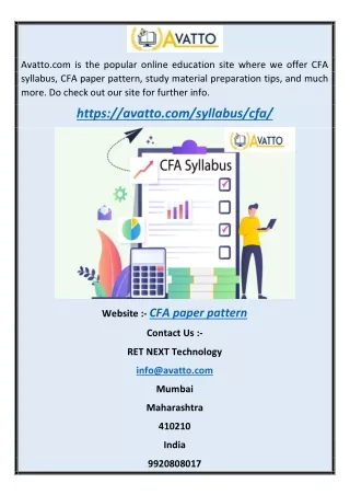 CFA paper pattern | Avatto.com