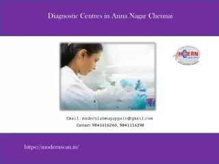 Diagnostic Centres in Anna Nagar Chennai