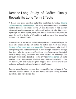 _Decade-Long Study of Coffee Finally Reveals its Long Term Effects