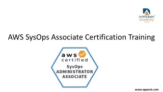 AWS SysOps Associate Certification Training - bhavya bajaj