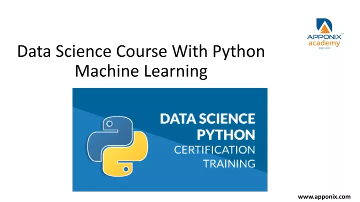 data science course with python machine learning