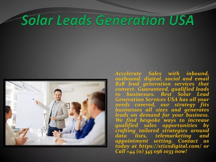 solar leads generation usa