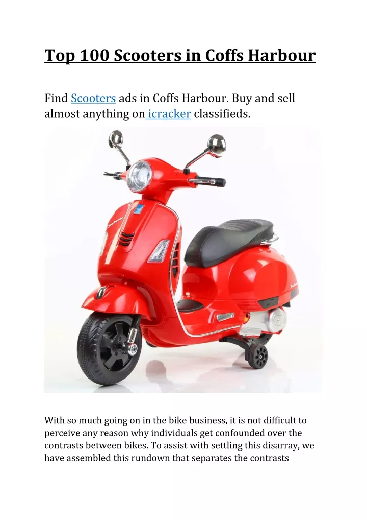 top 100 scooters in coffs harbour