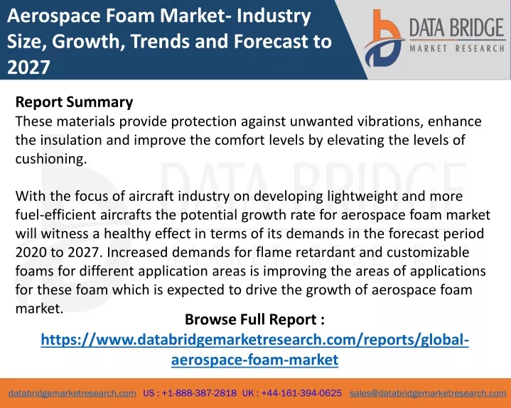 aerospace foam market industry size growth trends