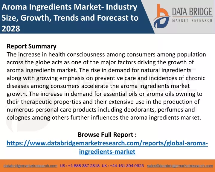 aroma ingredients market industry size growth