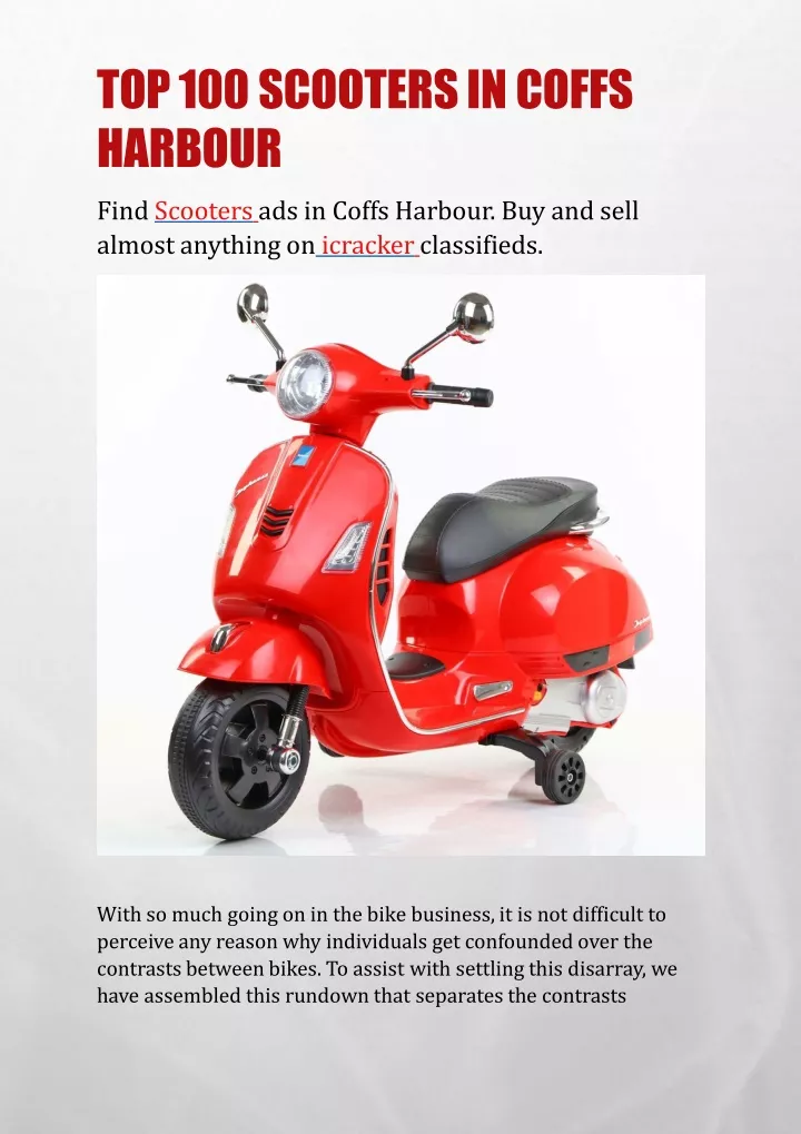 top 100 scooters in coffs harbour