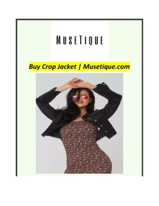 Buy Crop Jacket  Musetique