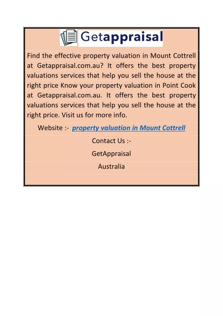 find the effective property valuation in mount