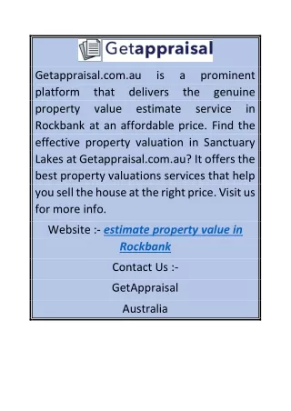 getappraisal com au platform that delivers