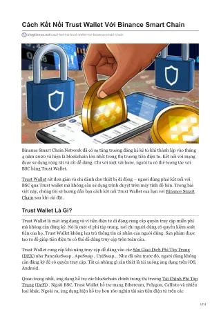 c ch k t n i trust wallet v i binance smart chain