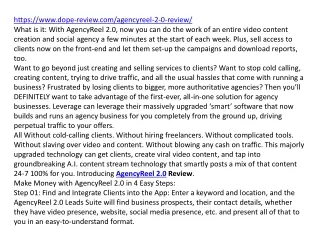 https www dope review com agencyreel 2 0 review