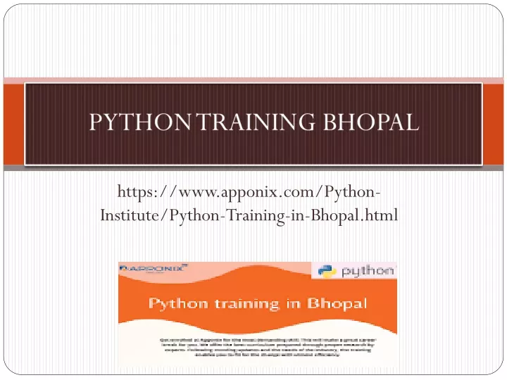 python training bhopal