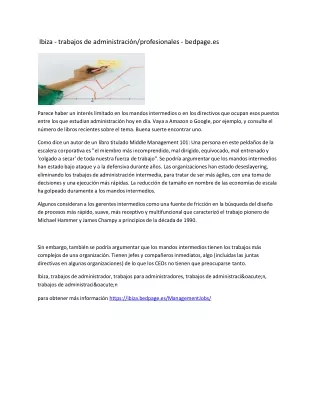 ibiza trabajos de administraci n profesionales