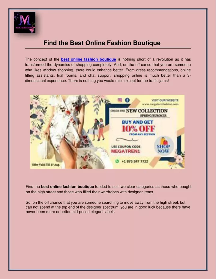 find the best online fashion boutique